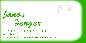 janos henger business card